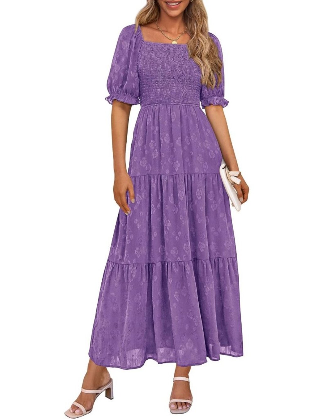 Elegant Floral Midi Dress for Women | Summer Style, Lightweight & Chic